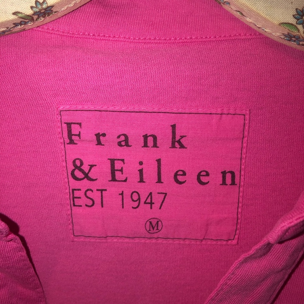 Frank & Eileen Nicole V-Neck Collared Pullover Henley Dress,Jersey Rose Size-Med - Picture 6 of 8